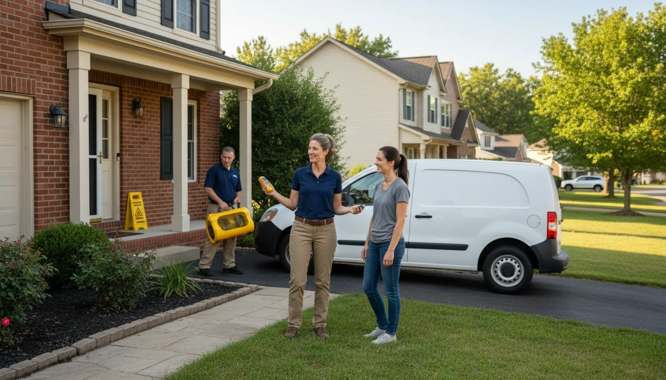 Residential water damage restoration in Eagle, NE